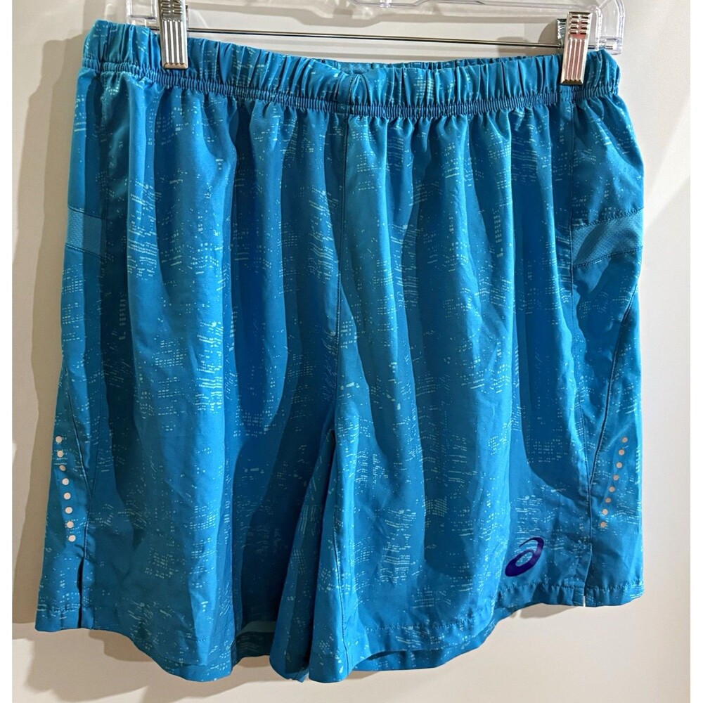 ASICS Men's Athletic Shorts Blue L Regular Fit Pockets Running